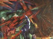 Franz Marc Animal Destinies : The Trees Show their Rings ; The Animals, their Veins USA oil painting artist